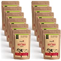 Cherky Eco Beef Jerky Original. Snack Saludable Orgánico de Ternera Premium sin aditivos y sin azúcar. 12uX30g